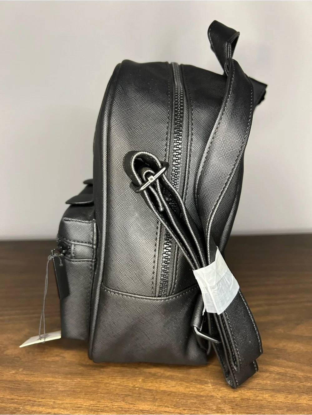 Marc Tetro French Bulldog Mini Backpack Black Vegan Leather NWT